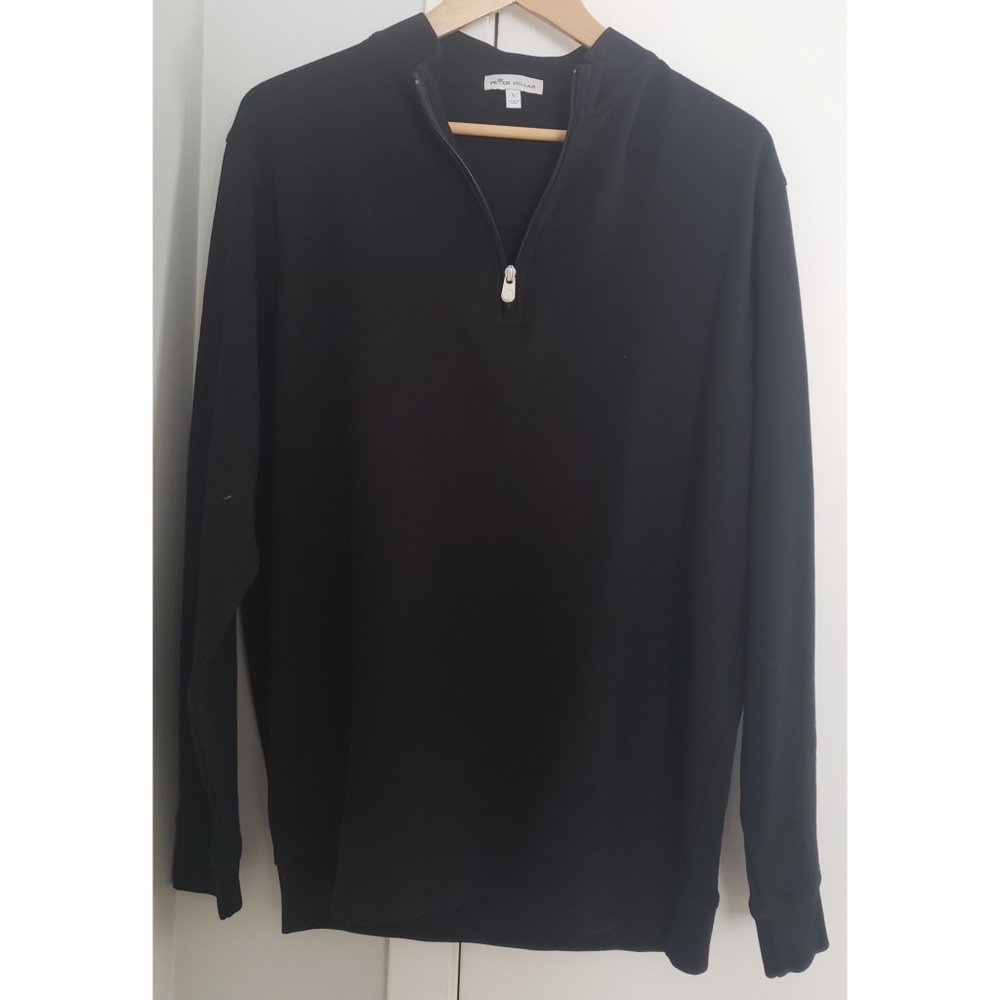 Peter Millar Men's Cotton Blend Quarter Zip Pullover Sweater L